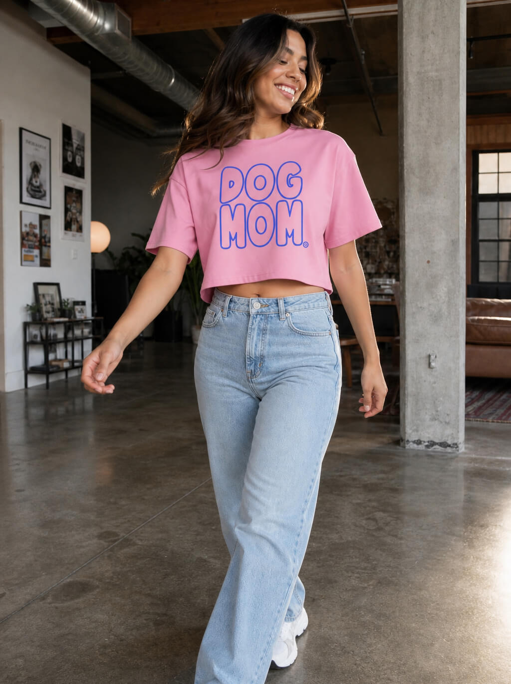 Oversized Dog Mom Crop Top