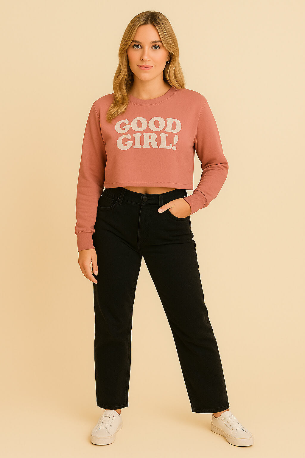 Good Girl Premium Crop Sweatshirt