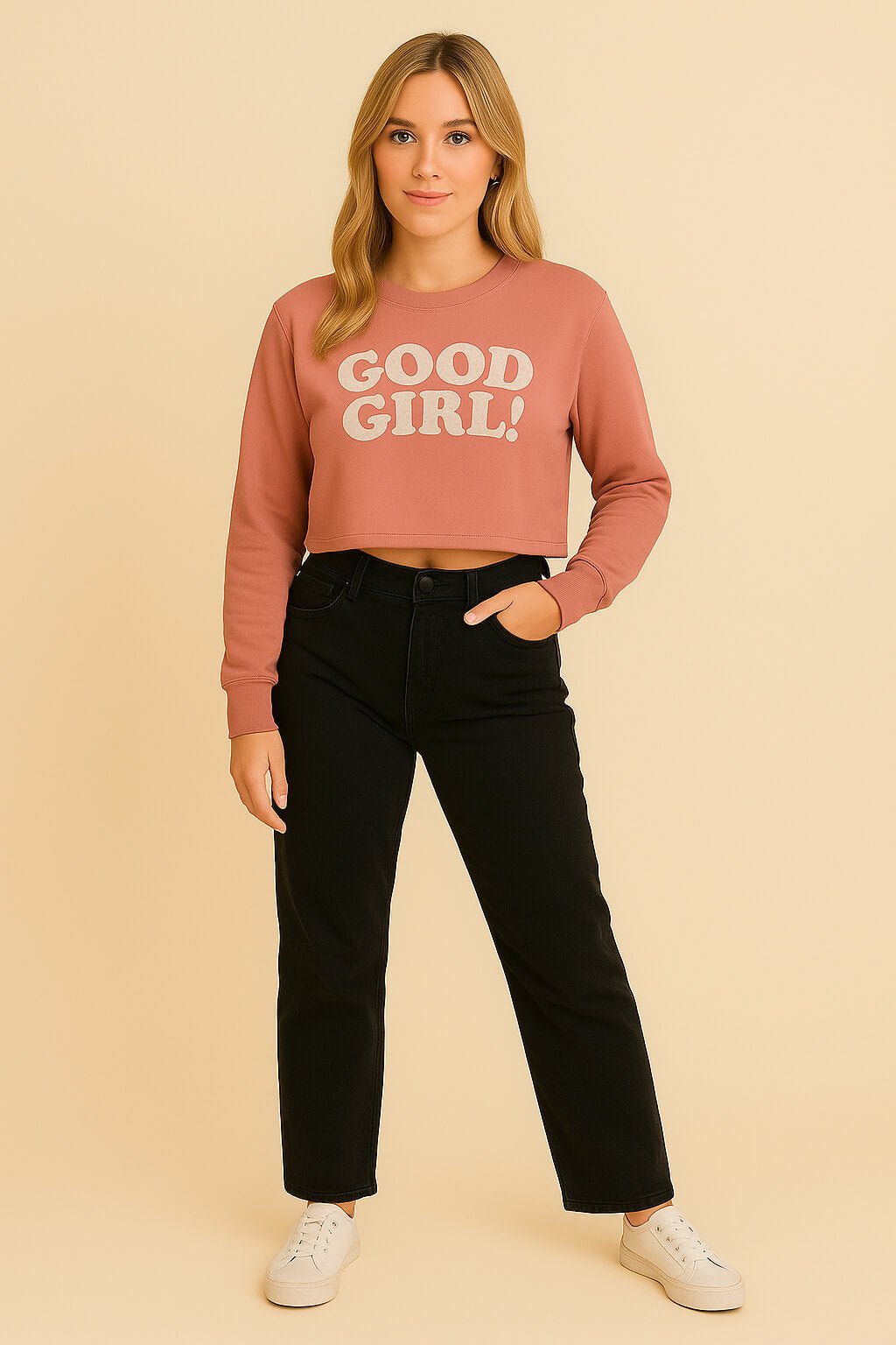 Good Girl Premium Crop Sweatshirt - Dogloverclothing.com