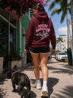 Cute Mon Amour French Bulldog Hoodie