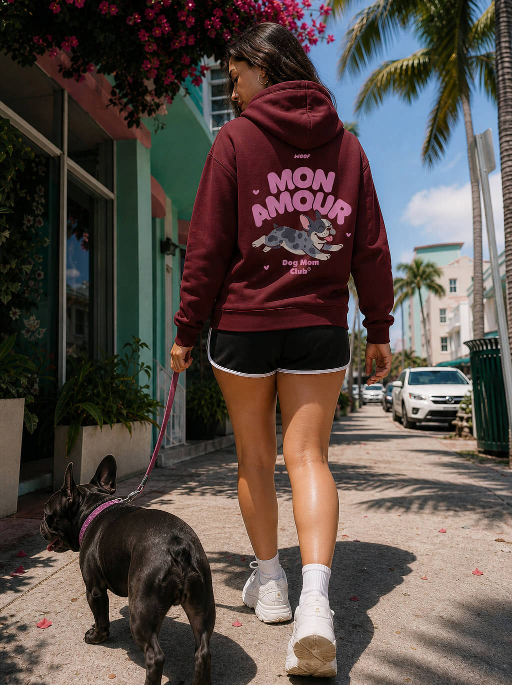 Cute Mon Amour French Bulldog Hoodie