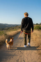 Neon Orange Dog Collar & Leash Set - WOOF