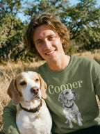 Custom Dog Sketch Unisex Sweatshirt