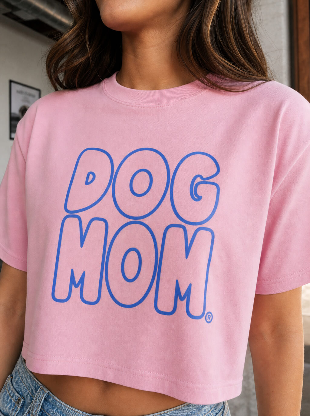 Oversized Dog Mom Crop Top