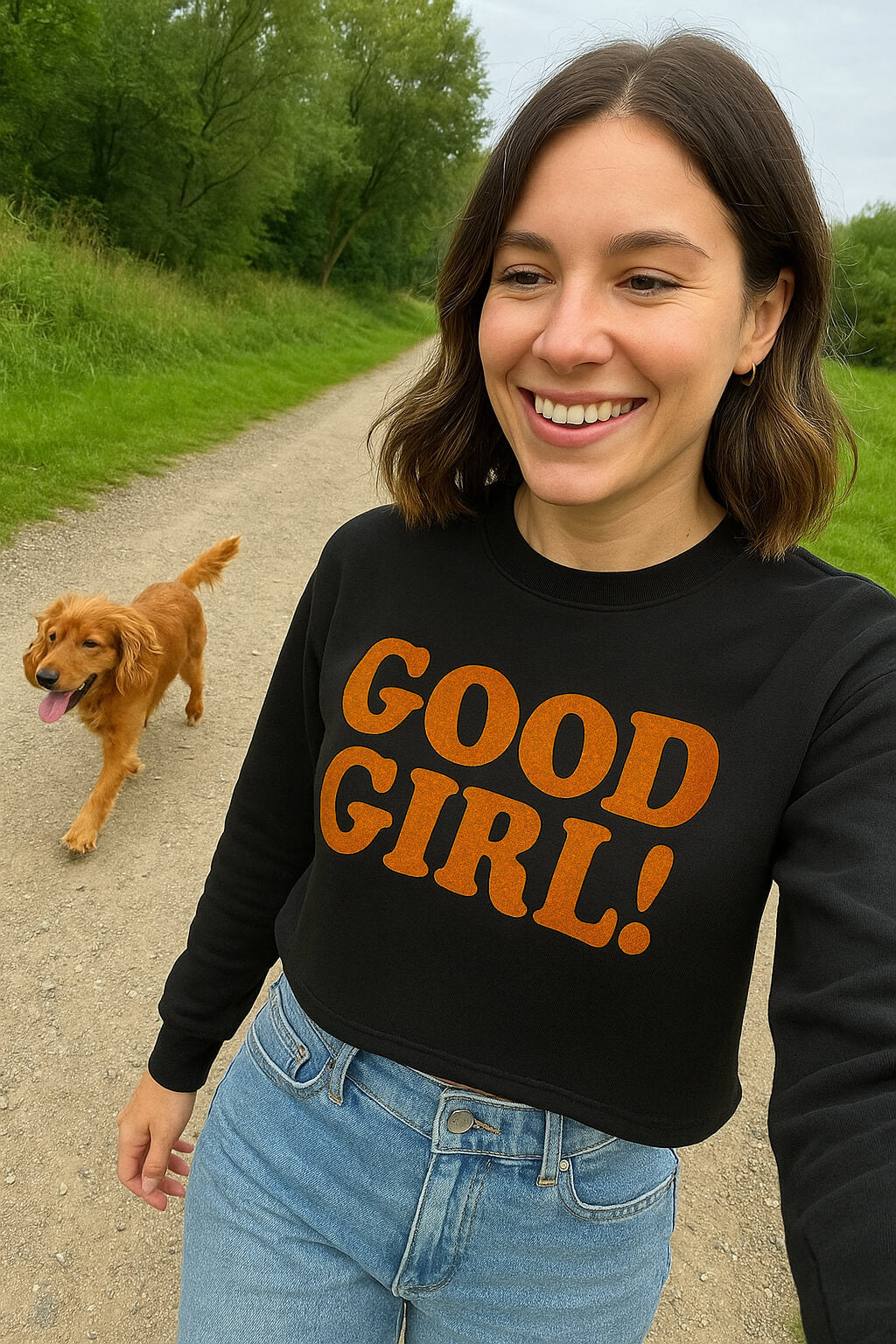 Good Girl Premium Crop Sweatshirt