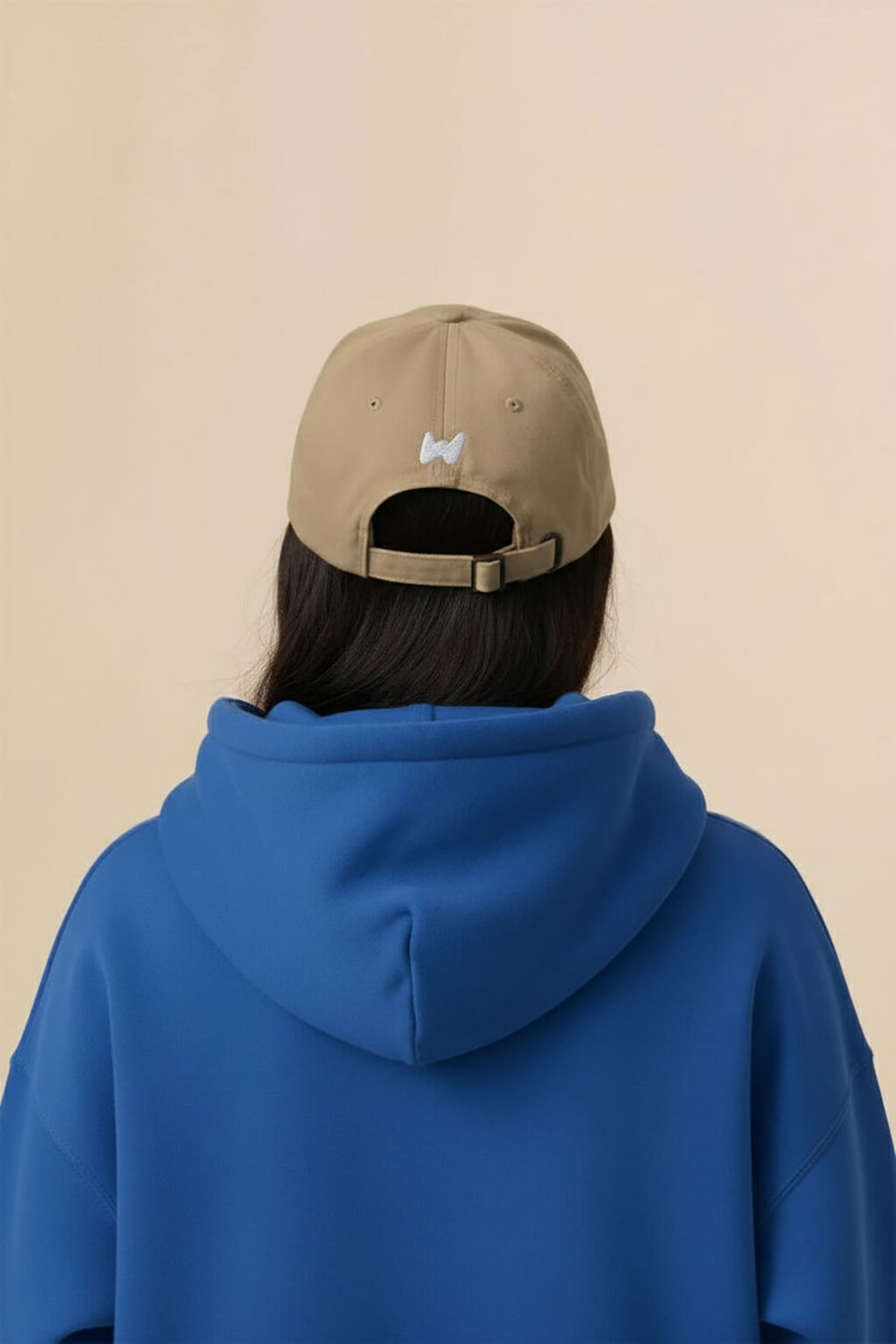 Back of the beige Iconic Corgi Baseball Cap from WOOF