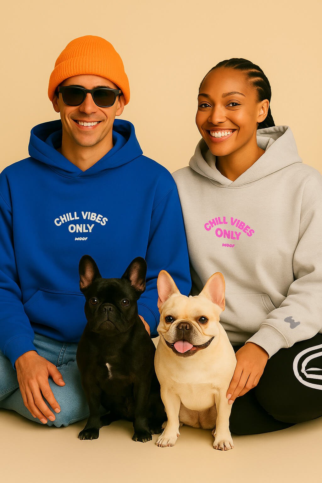 Cute Frenchie Chill Vibes Only Unisex Hoodie - WOOF