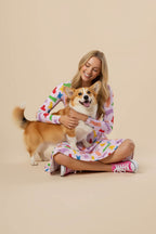 Supreme Corgi Confetti Long Sleeve Midi Dress - WOOF