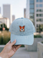 Iconic Unisex Corgi Denim Cap