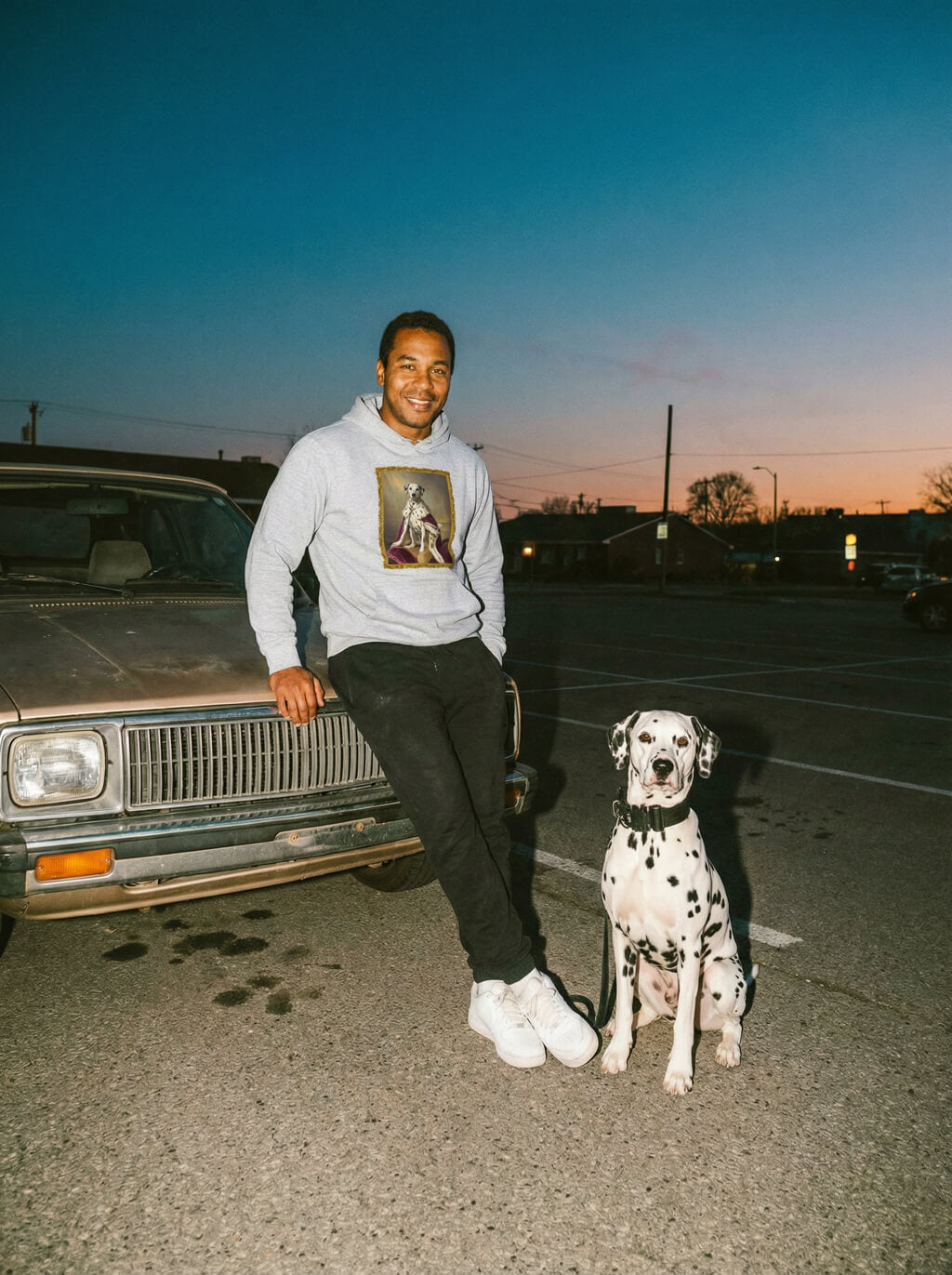 Custom Royal Dog Portrait Unisex Hoodie