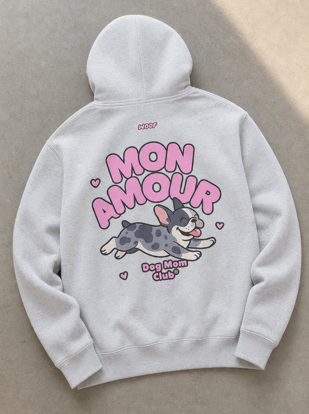 Cute Mon Amour French Bulldog Hoodie