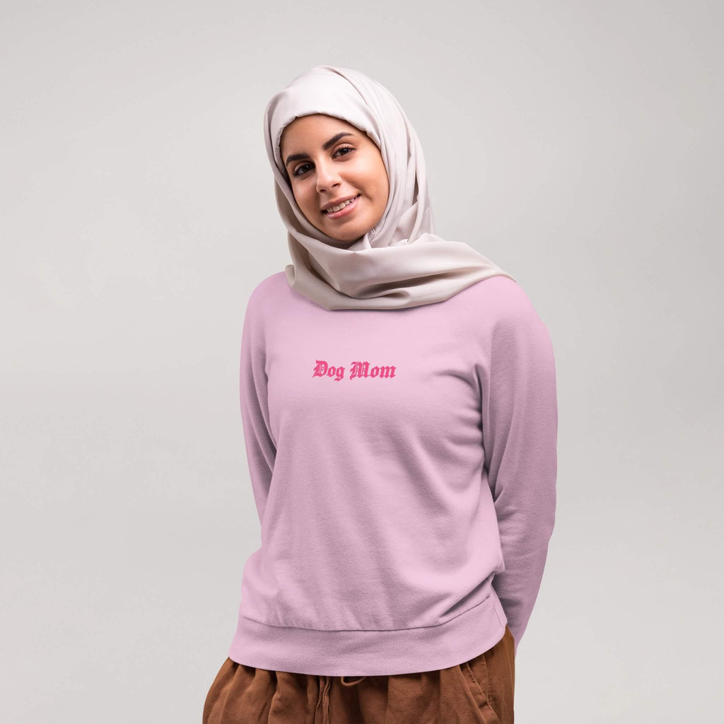 Dog Mom Embroidered Sweatshirt - Dogloverclothing.com