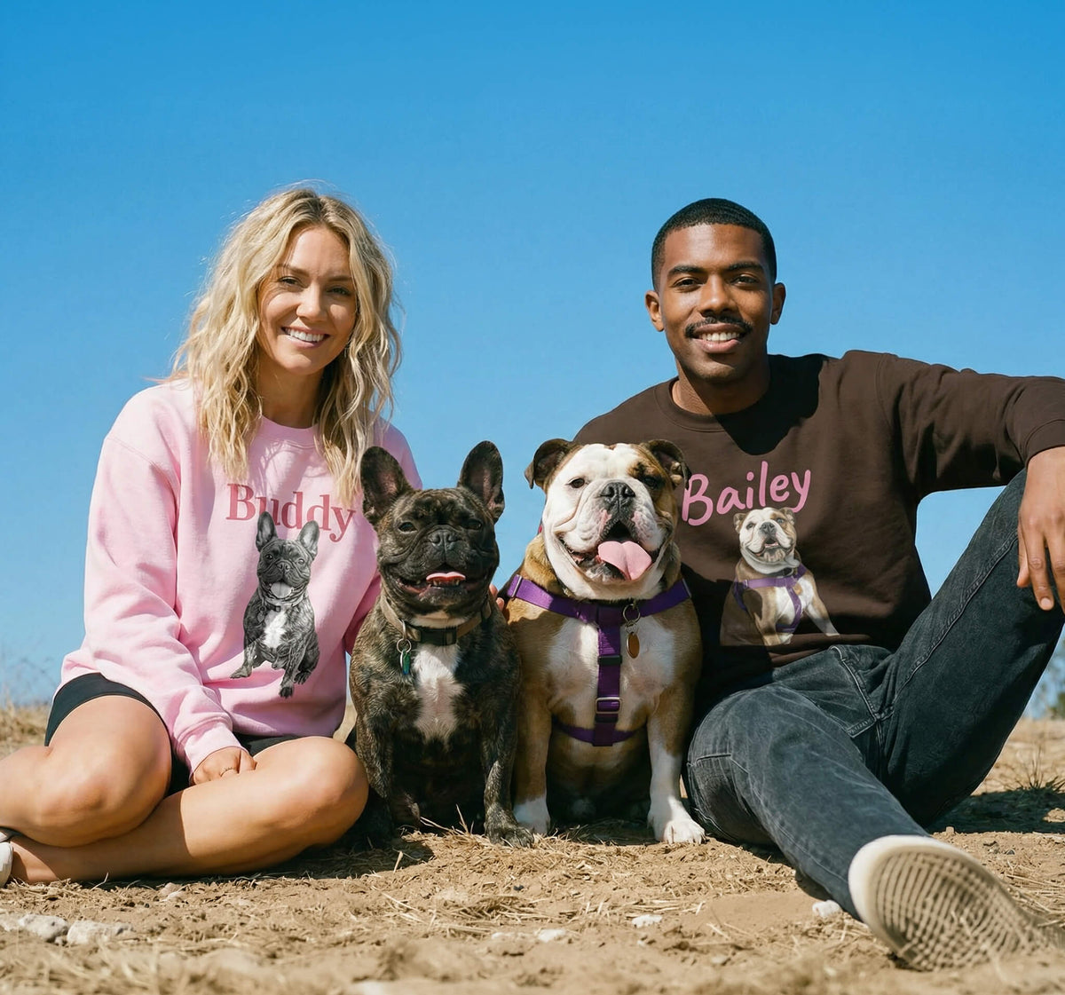 WOOF founders with their dog