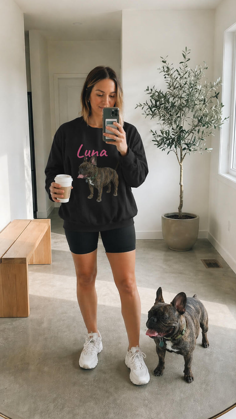Luna · French Bulldog as a Sketch portrait