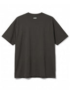Back of the Bat Ears Frenchie oversized Halloween T-shirt in Washed Black with small WOOF logo below the collar