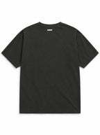 Back of the Labrador Halloween oversized T-shirt in Washed Black with small WOOF logo below the collar