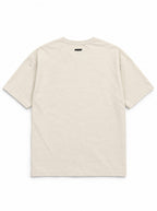 Back of the Pug Halloween oversized T-shirt in Vintage White with small WOOF logo below the collar