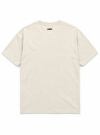 Back of the Spooky Great Dane oversized Halloween T-shirt in Vintage White with small WOOF logo below the collar
